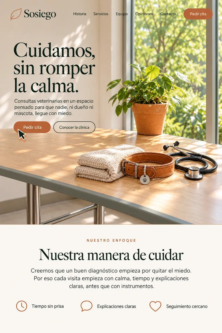 Portada de la demo Clínica veterinaria.